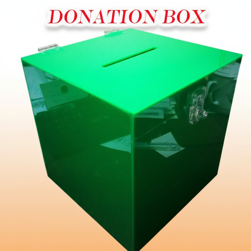 ACRYLIC DONATION BOX, PETI DERMA ACRYLIC