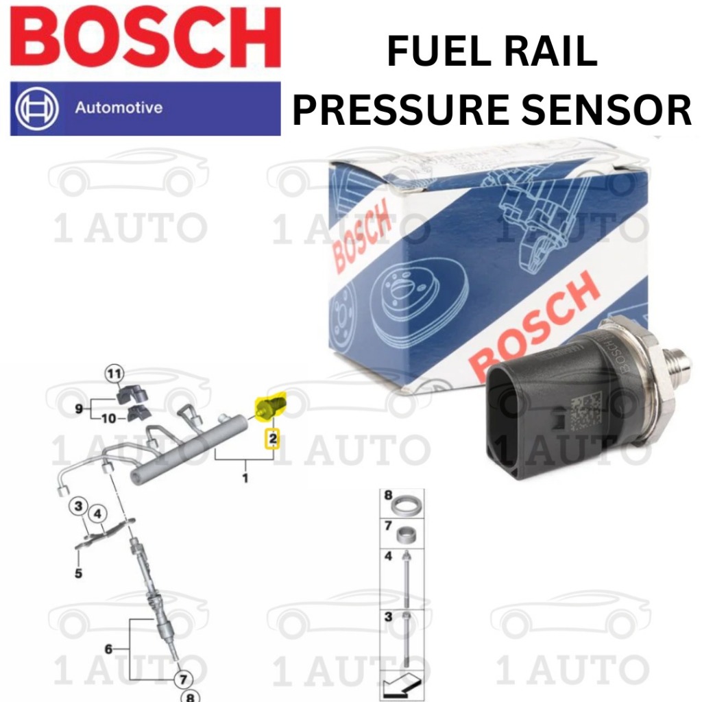 BOSCH FUEL RAIL PRESSURE SENSOR BMW N20 N55 ENG. F30 F32 F34 F36 F10 F07 F12 F13 F01 F02 E70 E71 F25