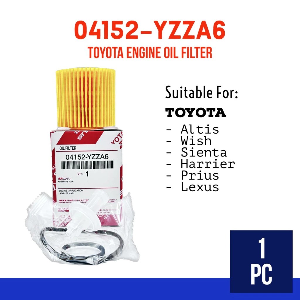 [04152-YZZA6 / 04152-37010] กรองน้ํามันเครื่อง TOYOTA A6, ALTIS, HARRIER, PRIUS