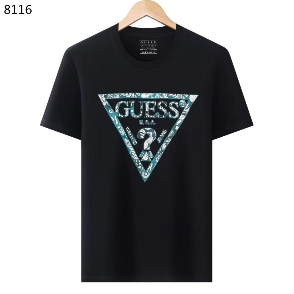 ผู้ขายท้องถิ่น Baju Lelaki Guess Armani TShirt Men Baju CK Tommy เสื้อยืด Boss T เสื้อ Lelaki AX TSh