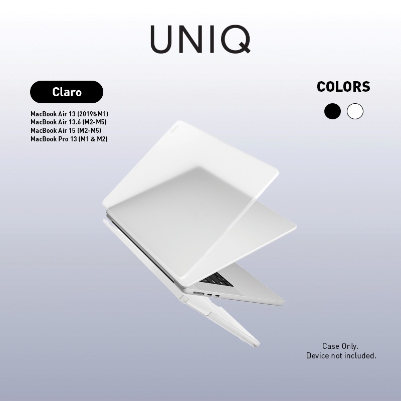 UNIQ Husk Pro Claro สําหรับ MacBook Fit ถึง M1 M2 M3 M4 M5 ชิปสําหรับ MacBook Air/Pro (13") 2016-202