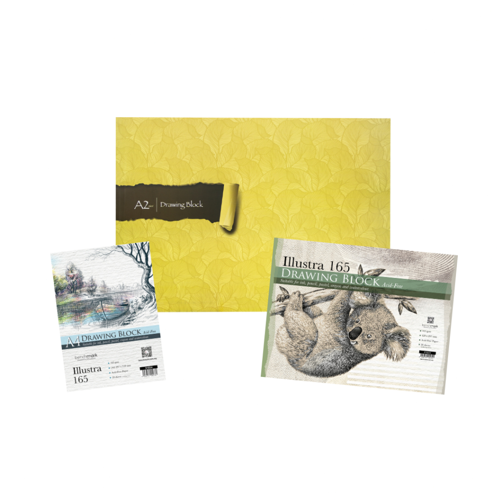 มาตรฐานบล็อกวาดภาพ S1652 S1653 S1654 A2 A3 A4 ขนาด 165GSM 20 แผ่น Heavyweight Sketchbook Artist Pad 