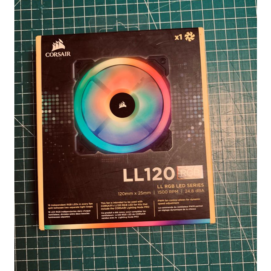 Corsair LL120 RGB 120 มม. Dual Light Loop RGB LED PWM Fan (แพ็คเดี่ยว)