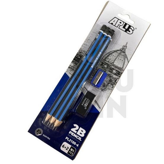 APLUS 2B Pencil 6+2s PL2100-6