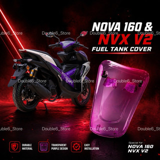 Fuel Tank Cover NVX V2 AVETA NOVA160 NOVA 200 Purple Yamaha NVX155 V2 Petrol Cover Transparent Minyak Tangki Penutup