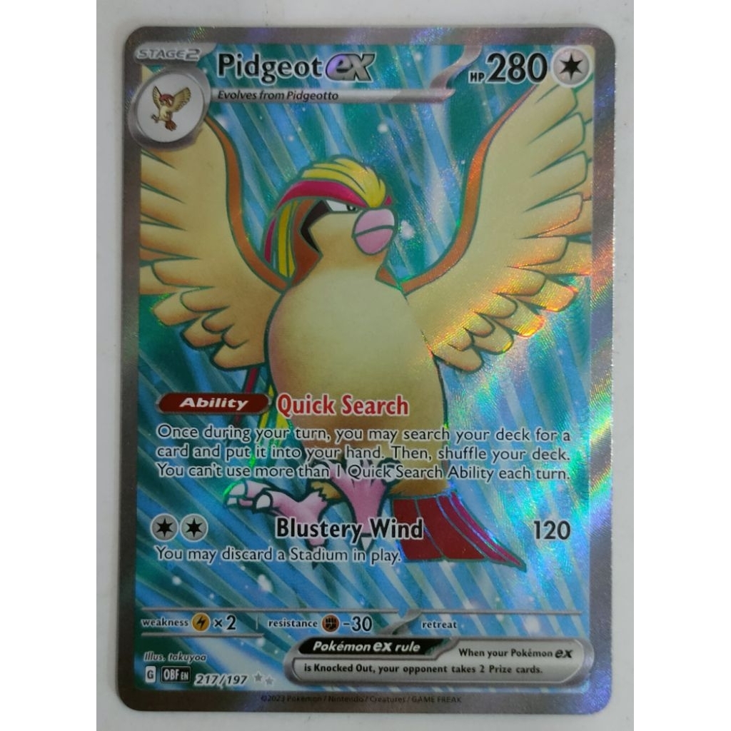 Pidgeot ex - 217/197 - Full Art Secret (Scarlet & Violet: Obsidian Flames Singles) [Near Mint]