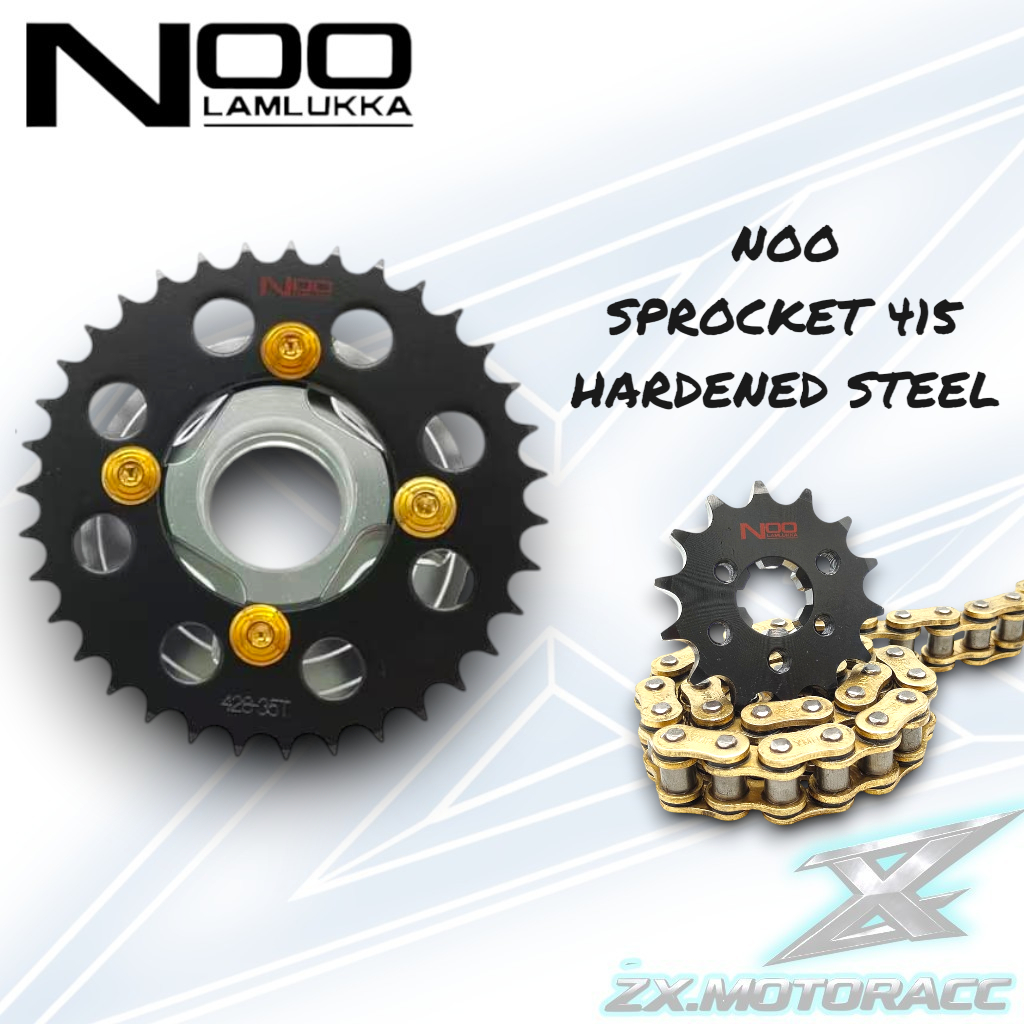 NOO SpROCKET STEEL NOO RK SPROCKET 415 ดีไซน์ LUBANG TAMASHI (RXZ/Y110/Y100/SRL/LC135)