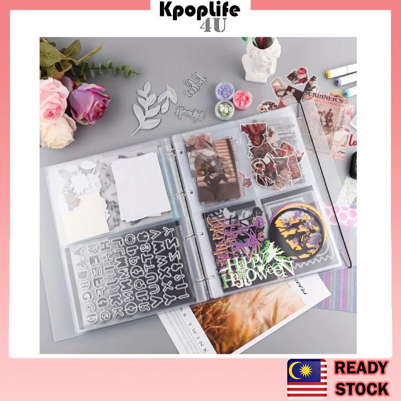 PVC A4 ขนาด Binder กระเป๋าสําหรับ 3 หรือ 4 แหวน Clear Binder โฟลเดอร์สําหรับ A4 ประเภทโน้ตบุ๊ค Binde