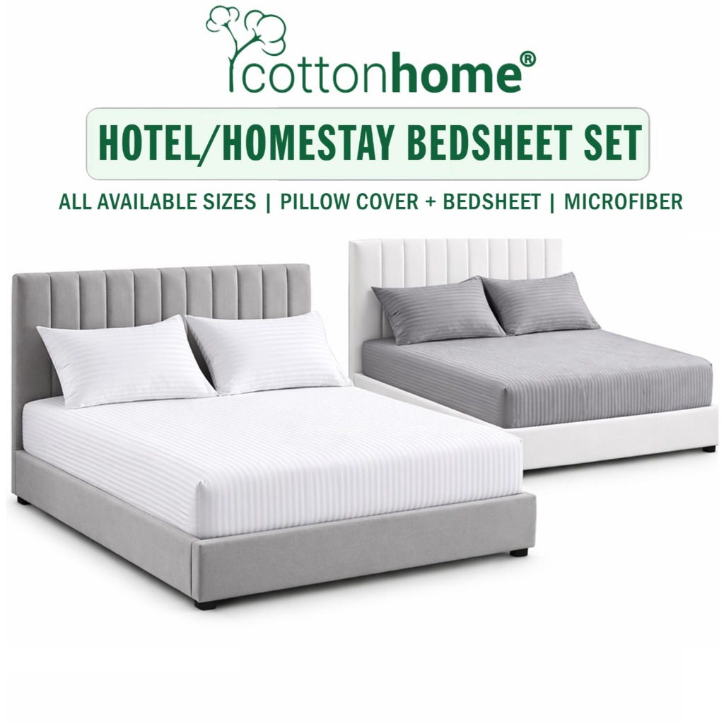 ชุดผ้าปูที่นอนลายโรงแรม Queen King Single-Cooling Made for Luxury Feel Sleep Soft Fabric Premium Kai