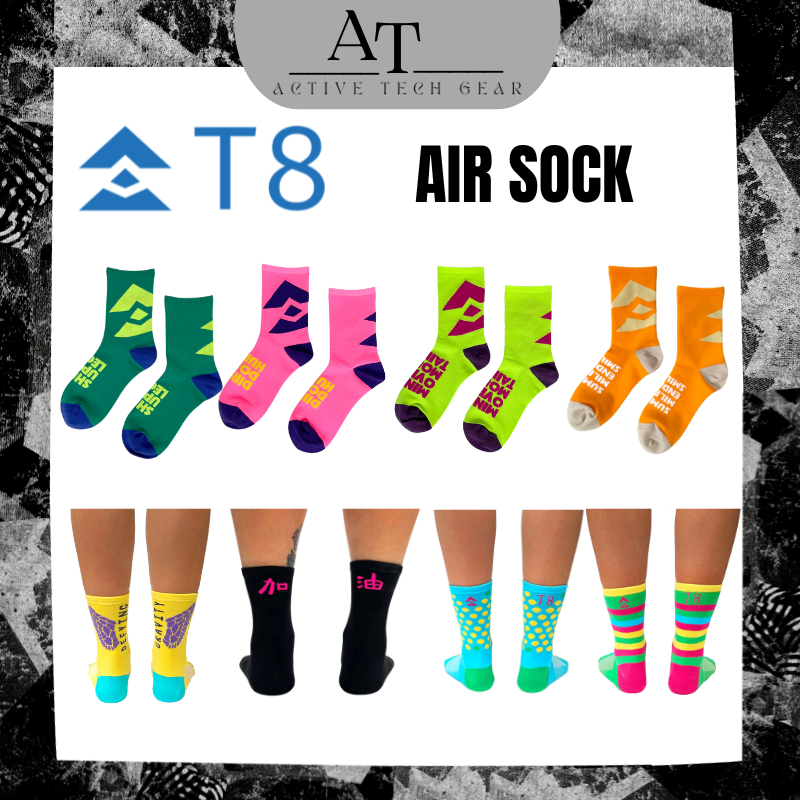 T8 AIR SOCKS ถุงเท้าวิ่งระบายอากาศน้ําหนักเบาสําหรับผู้ชายและผู้หญิง