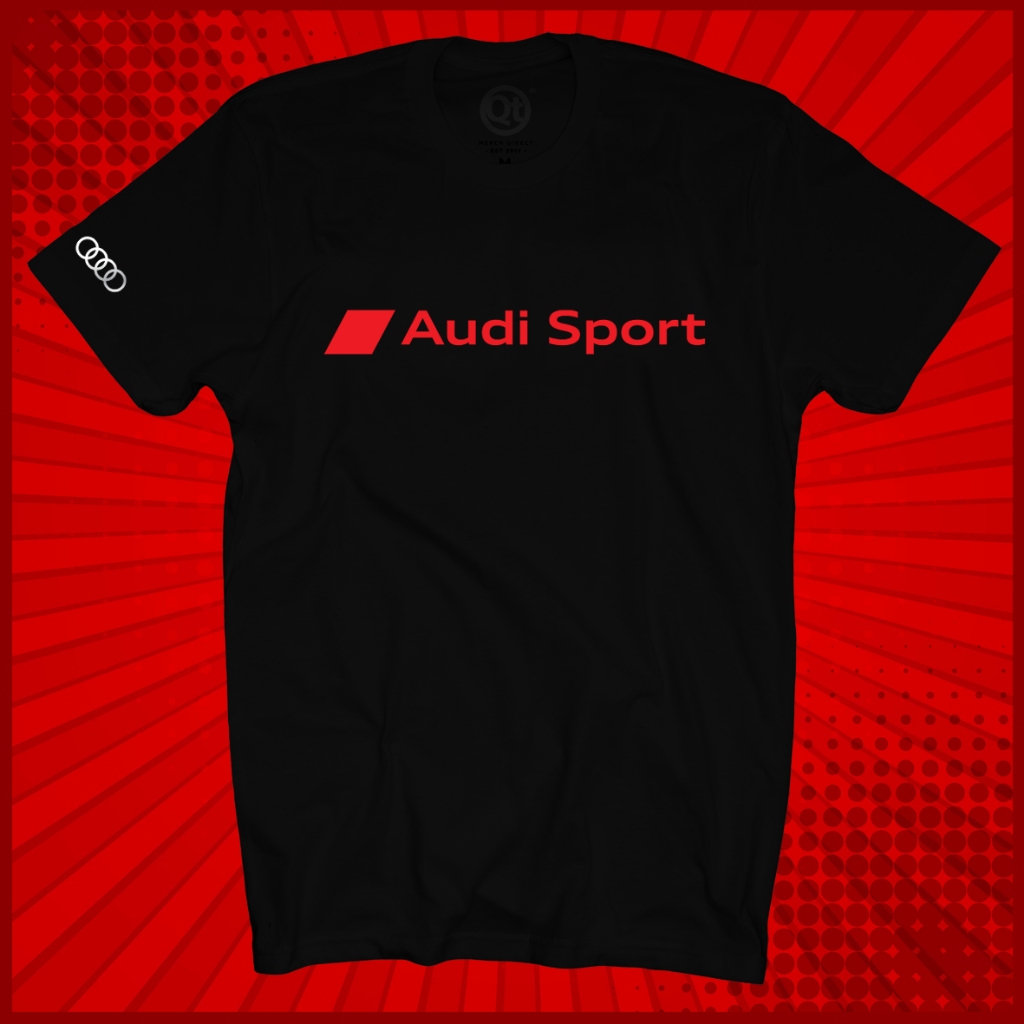 ใหม่ AUDI SPORT LOGO SS SHORT SLEEVE ROUND NECK COTTON 100% เสื้อยืด 160GSM UNISEX S SERIES Q7 Q8 A4