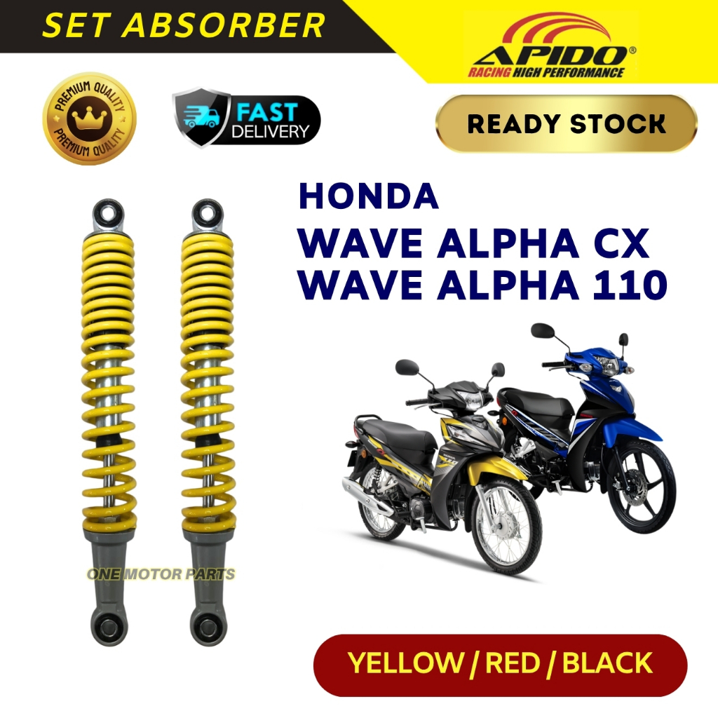 โช้คอัพ Honda Wave Alpha 110 Wave Alpha 110 FI รถจักรยานยนต์ Monoshock Suspension