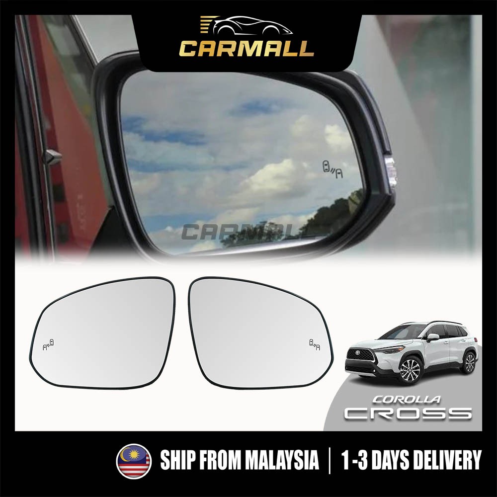 Toyota Corolla Cross XG10 2020-2027 เลนส์กระจกมองหลังด้านข้างพร้อมระบบ BSM ประเภททดแทน CarMall อุปกร