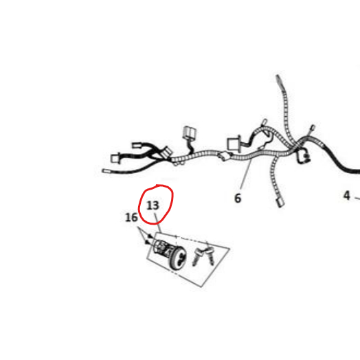 SYM BONUS 110 SR EURO 3 KEY SET 35010-VBA-900