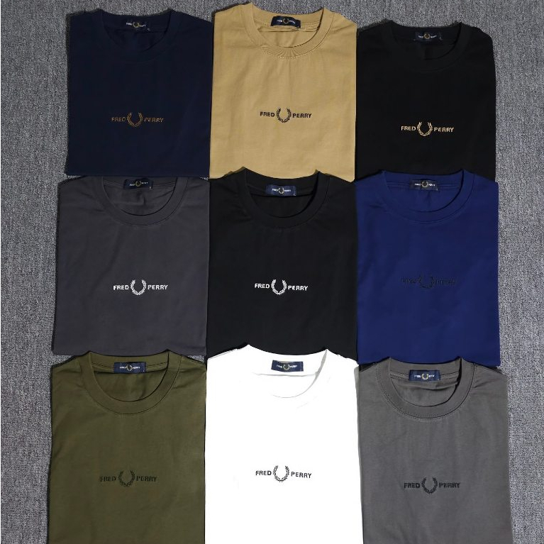 FRED PERRY เฟรดเพอร์รี่. (FP) เสื้อยืดปักโลโก้ M4580