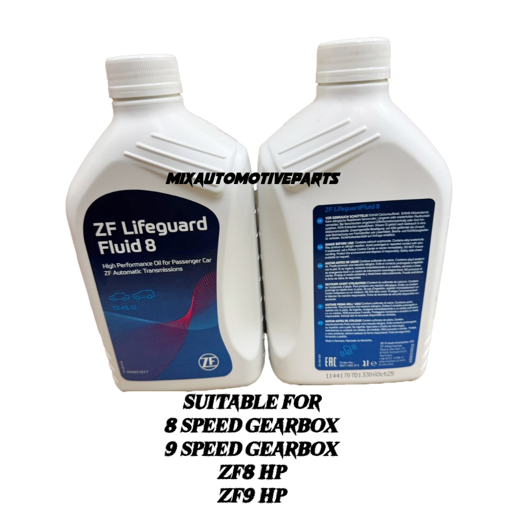 100% ZF LIFEGUARD 8HP ZF8 GA8HP45Z ATF TRANSMISSION OIL 1L BMW 5 SERIES 3 SERIES 4 SERIES 7/F10 F30 