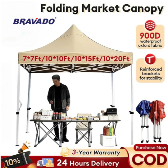 APACHE 10x10 Ft CANOPY CAMPING TENT Night Market พับ Canopy ชุดกรอบเหล็กเต็มรูปแบบ Night Market Niag