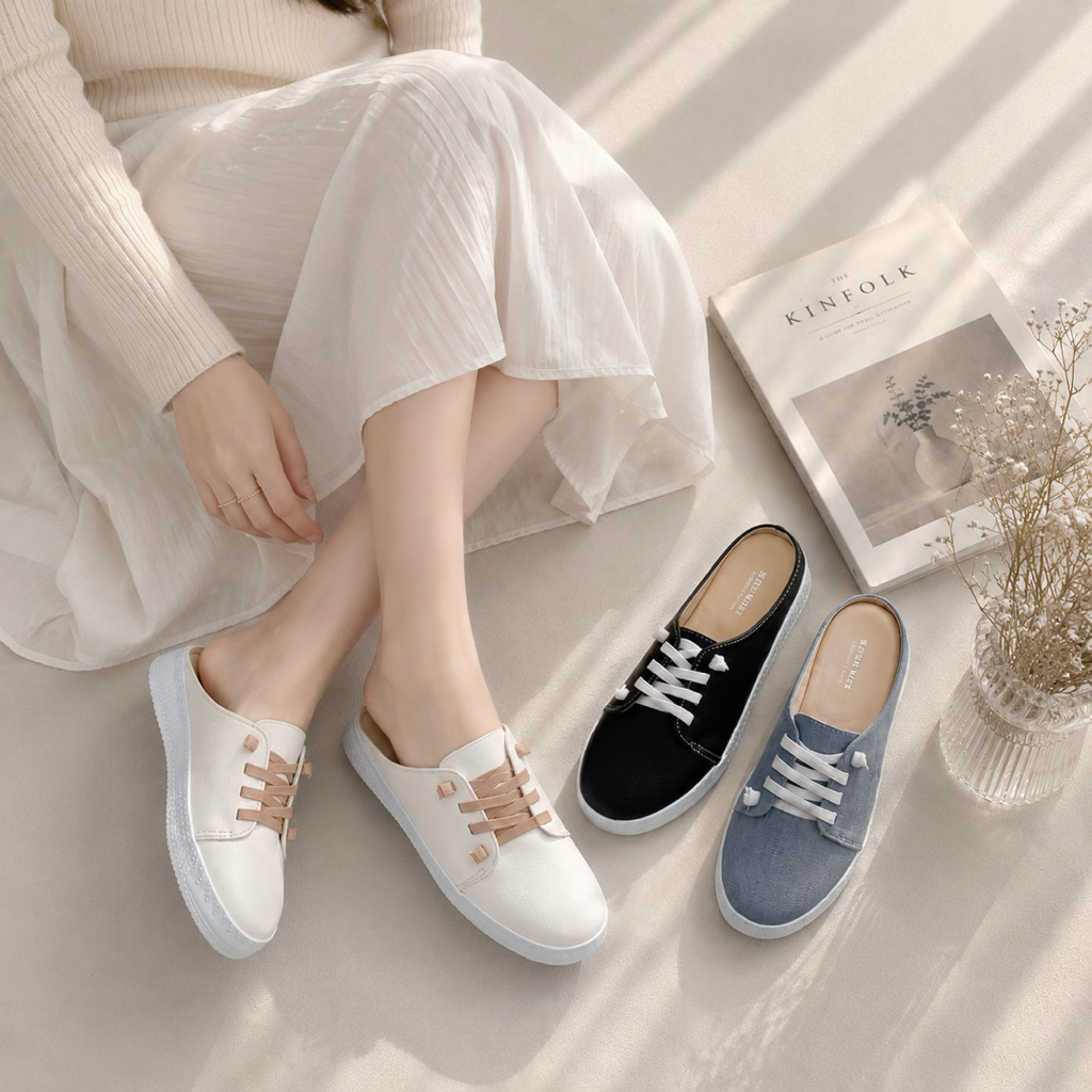Nini MIT Taiwan-Made Elastic Air Cushion Flat Mules / Casual Mules