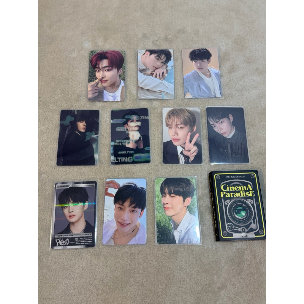 ZEROBASEONE อัลบั้มอย่างเป็นทางการ โฟโต้การ์ด JIWOONG ZHANGHAO HANBIN MATTHEW RICKY TAREEJIN GYUVIN 