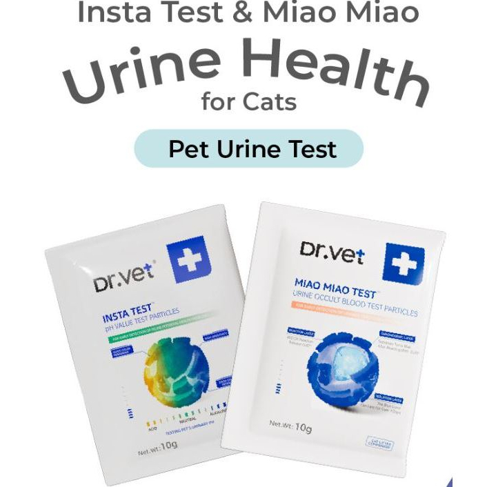 Dr.Vet Insta Test & Miao Miao Test สุขภาพปัสสาวะสําหรับแมว 10g