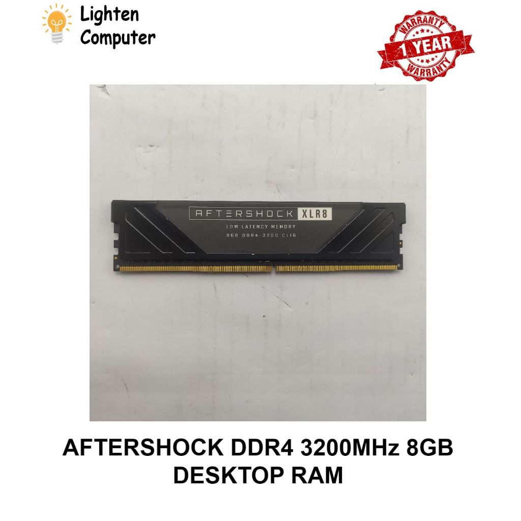 USED AFTERSHOCK DDR4 3200MHz 8GB | พีซี4 3200 | แรม DESKTOP | แรมดิม