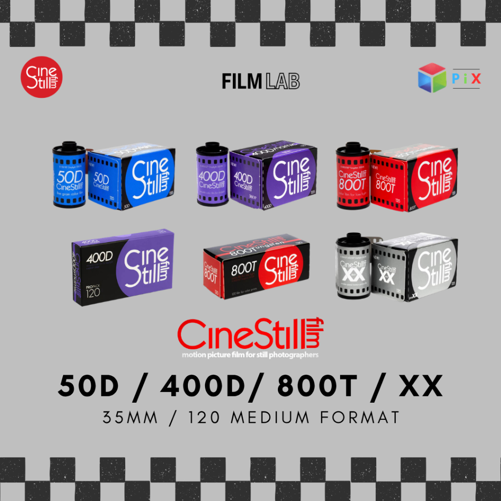 Cinestill 400D & 800T 35 มม. / 120 กระบวนการ Cine ฟิล์มขนาดกลาง C41