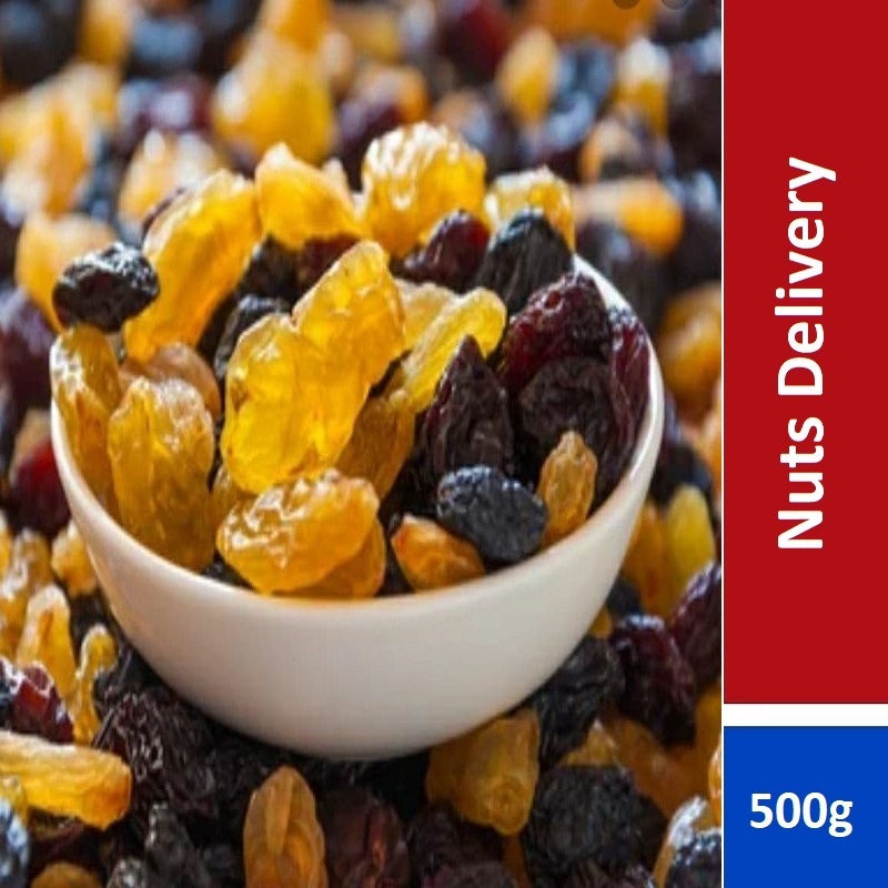 [500g/1kg] ลูกเกดจัมโบ้ผสม Kismis Campuran Gergasi Black Golden Jumbo ของว่างเพื่อสุขภาพ ผสมผสานผสมพิเศษ
