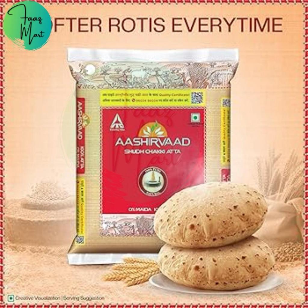 AASHIRVAAD CHAKKI ATTA WHOLE WHEAT FLOUR และ MULTIGRAINS ATTA 1KG,2KG และ 5KG