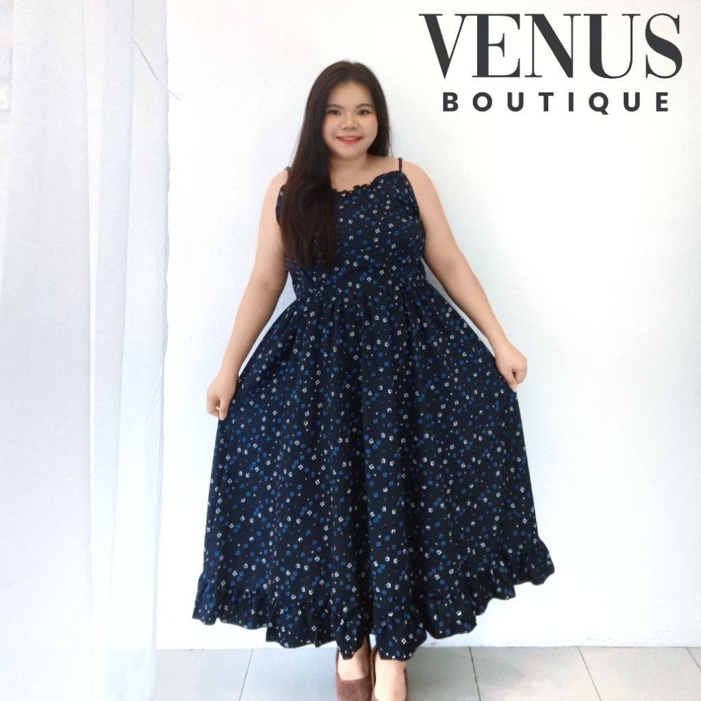 D1030 Plus ขนาดดอกไม้ Cami Dress大码吊带碎花连衣裙温连衣裙花上衣裙