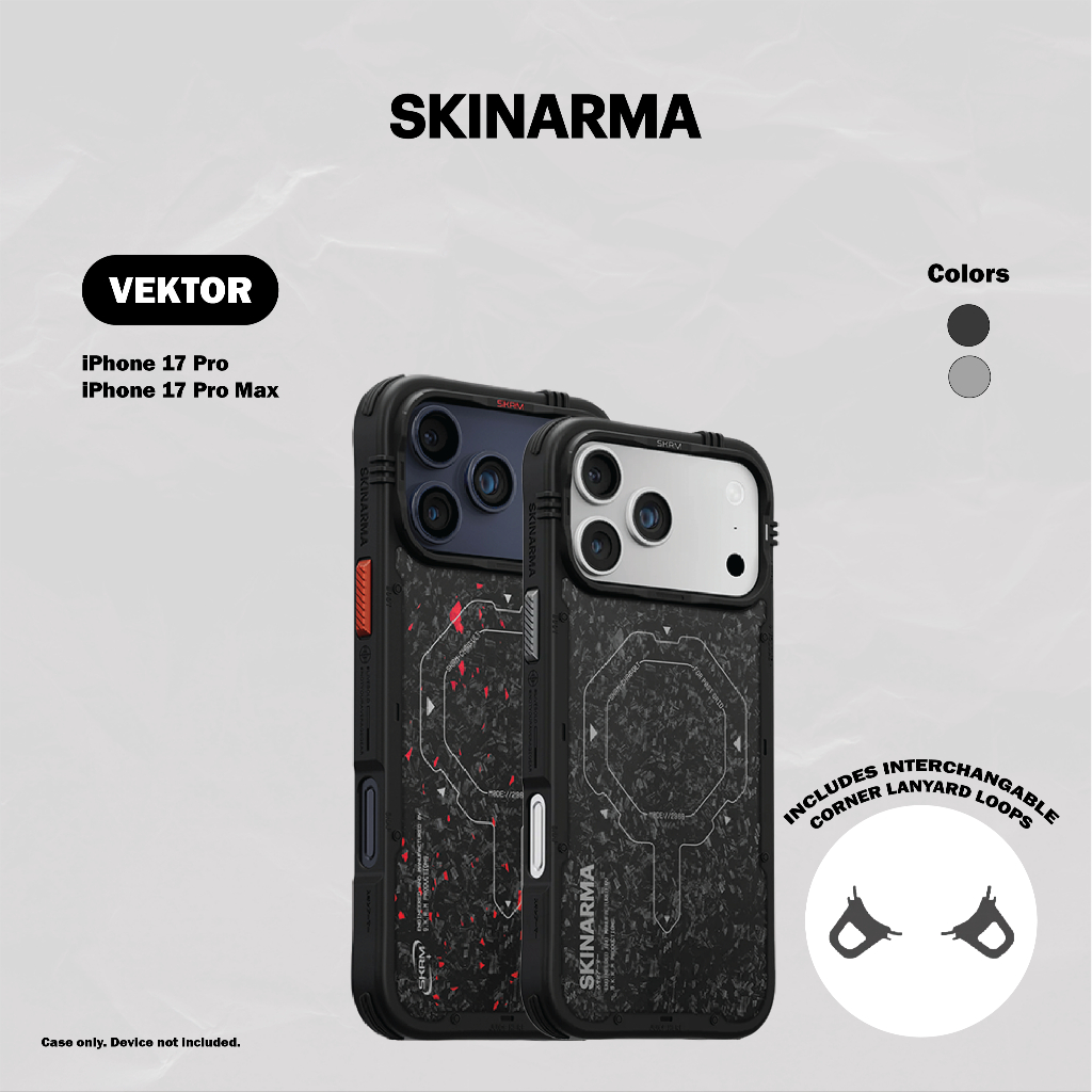 SKINARMA Vektor Mag-Charge Case สําหรับ iPhone 17 Pro (6.3)/ 17 Pro Max (6.9) - สีดํา/นิล