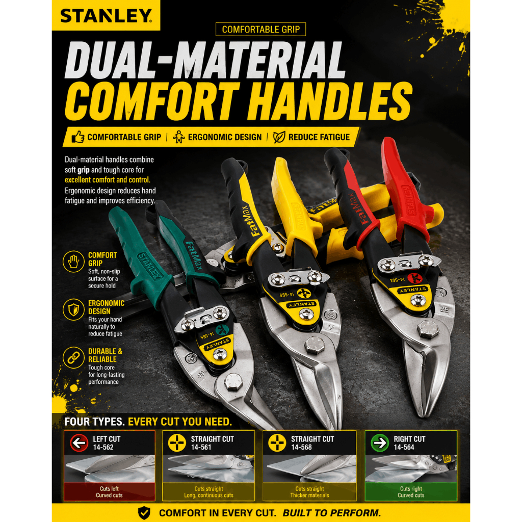 🔥 STANLEY FatMax Aviation Snips – เครื่องตัดโลหะอุตสาหกรรมสําหรับงานหนัก