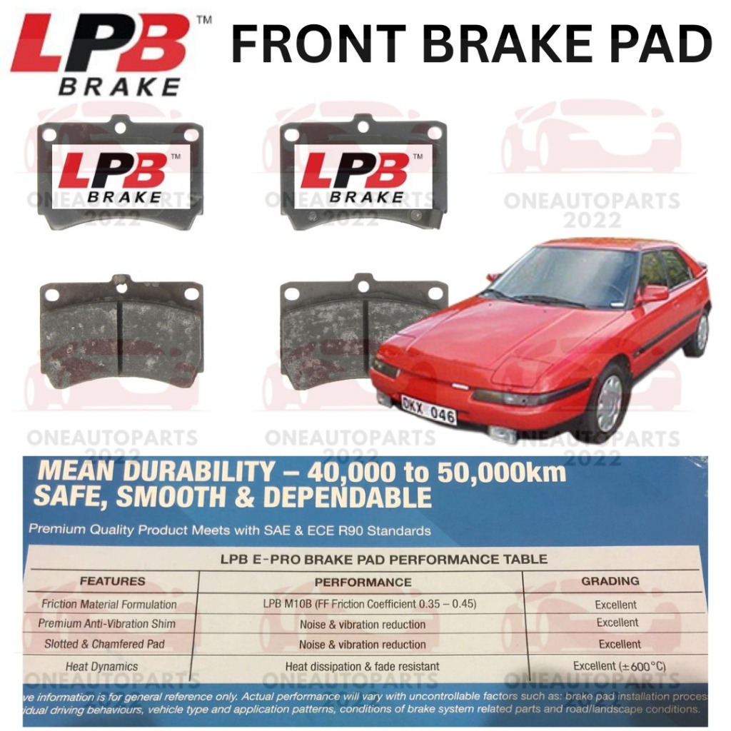 LPB E-PRO SEMI METALLIC ผ้าเบรคหน้า MAZDA 323F ASTINA (BA) 1.6