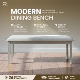 2026 Ultimate Comfort | Bexley Extra Large Dining Bench | Soft Cushion 2 Seater for Long Conversations | Modern Bench