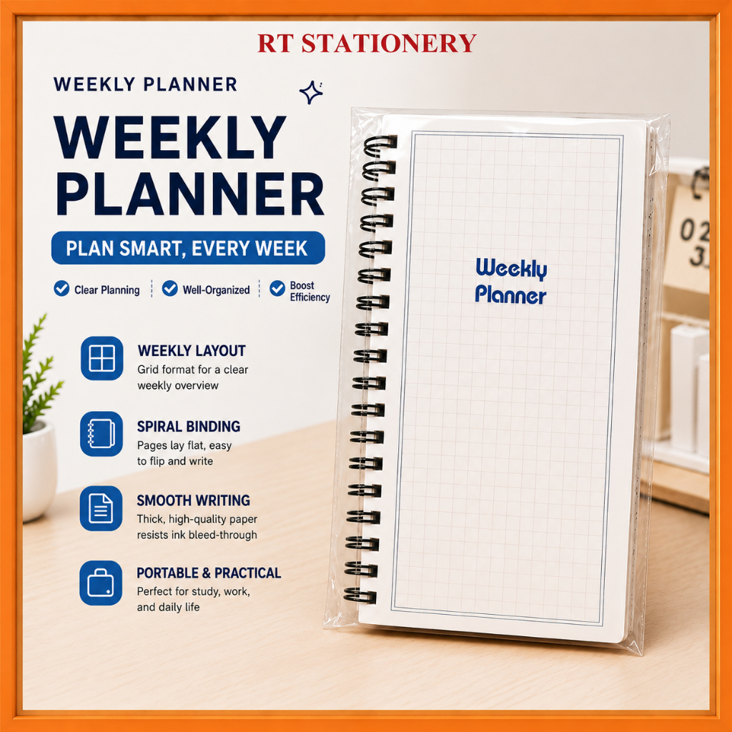 Weekly Planner A7 – Mini Pocket Organizer สําหรับการวางแผนประจําวัน T4534