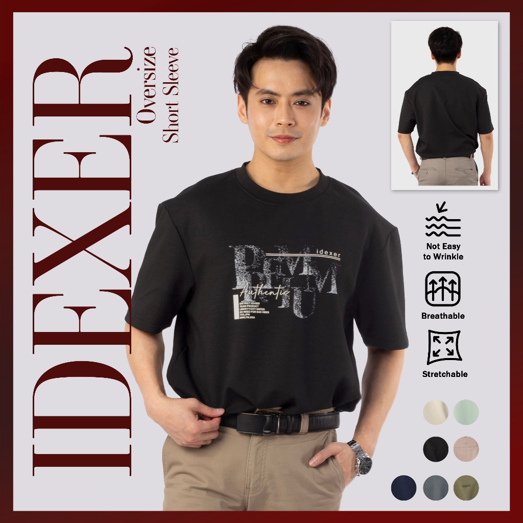IDEXER เสื้อยืดBaju Oversize ID0433 ID0434 ID0435 ID0436 ID0437 ID0438 ID0439 ID0440 ID0441