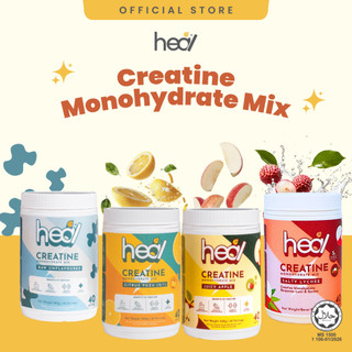 Heal Creatine Monohydrate Powder | Yuzu/Apple/Lychee/Unflavored (40 Servings) | Muscle Growth & Recovery, HALAL