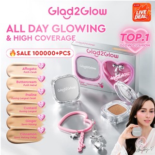 [Live Extra]Glad2Glow Perfect Glow Cover Cushion Foundation Full Coverage Glowing Finish Glass Makeup Lightweight