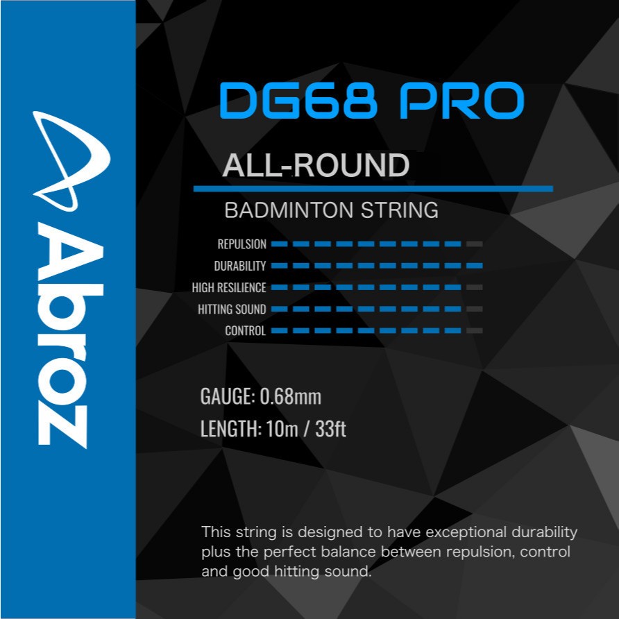 สายแบดมินตัน Abroz DG68 Pro 1 ชิ้น (0.68 มม.)