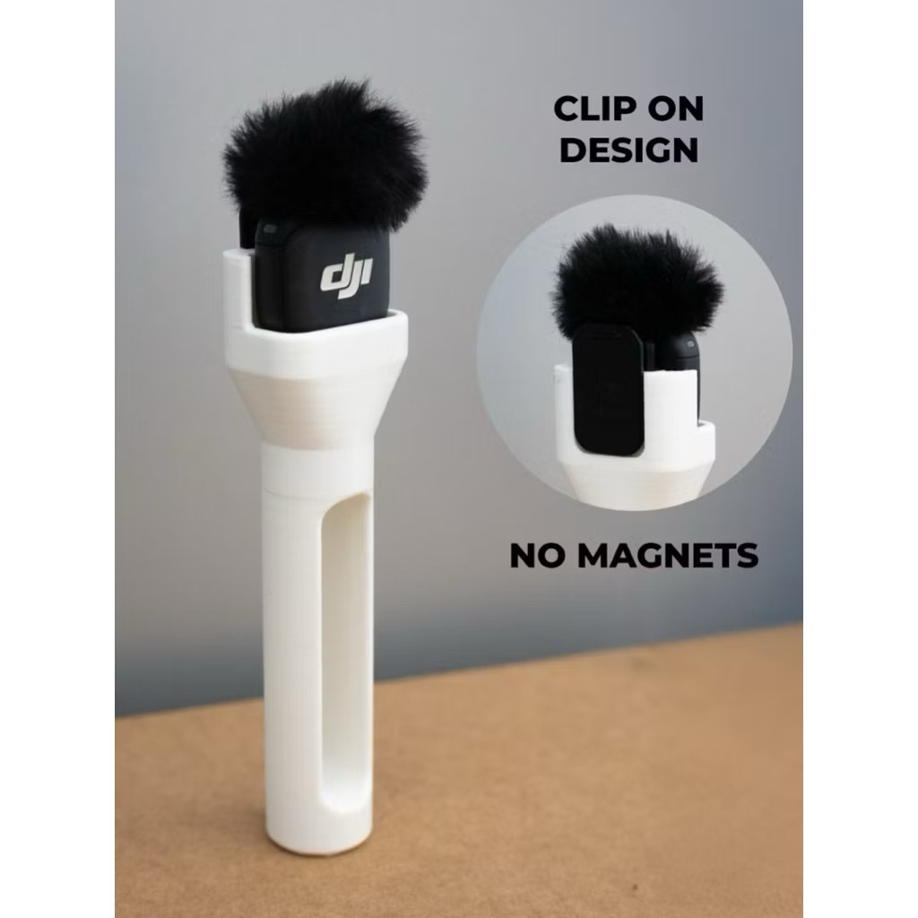 คลิปจับ DJI MIC 3 บน DJI Mic Handheld Stick DJI Mic Holder DJI Mic Holding Mic Converter อุปกรณ์เสริ