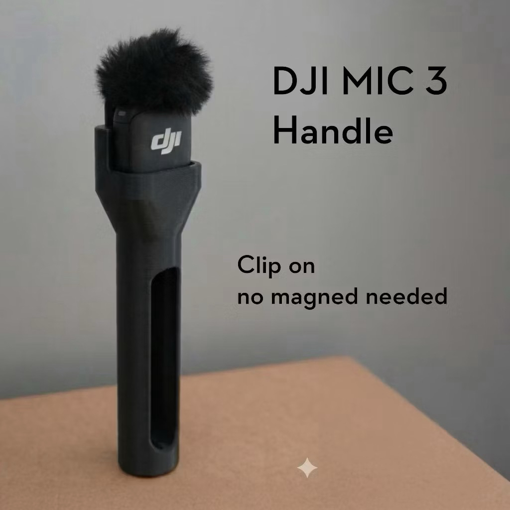 คลิปจับ DJI MIC 3 บน DJI Mic Handheld Stick DJI Mic Holder DJI Mic Holding Mic Converter อุปกรณ์เสริ