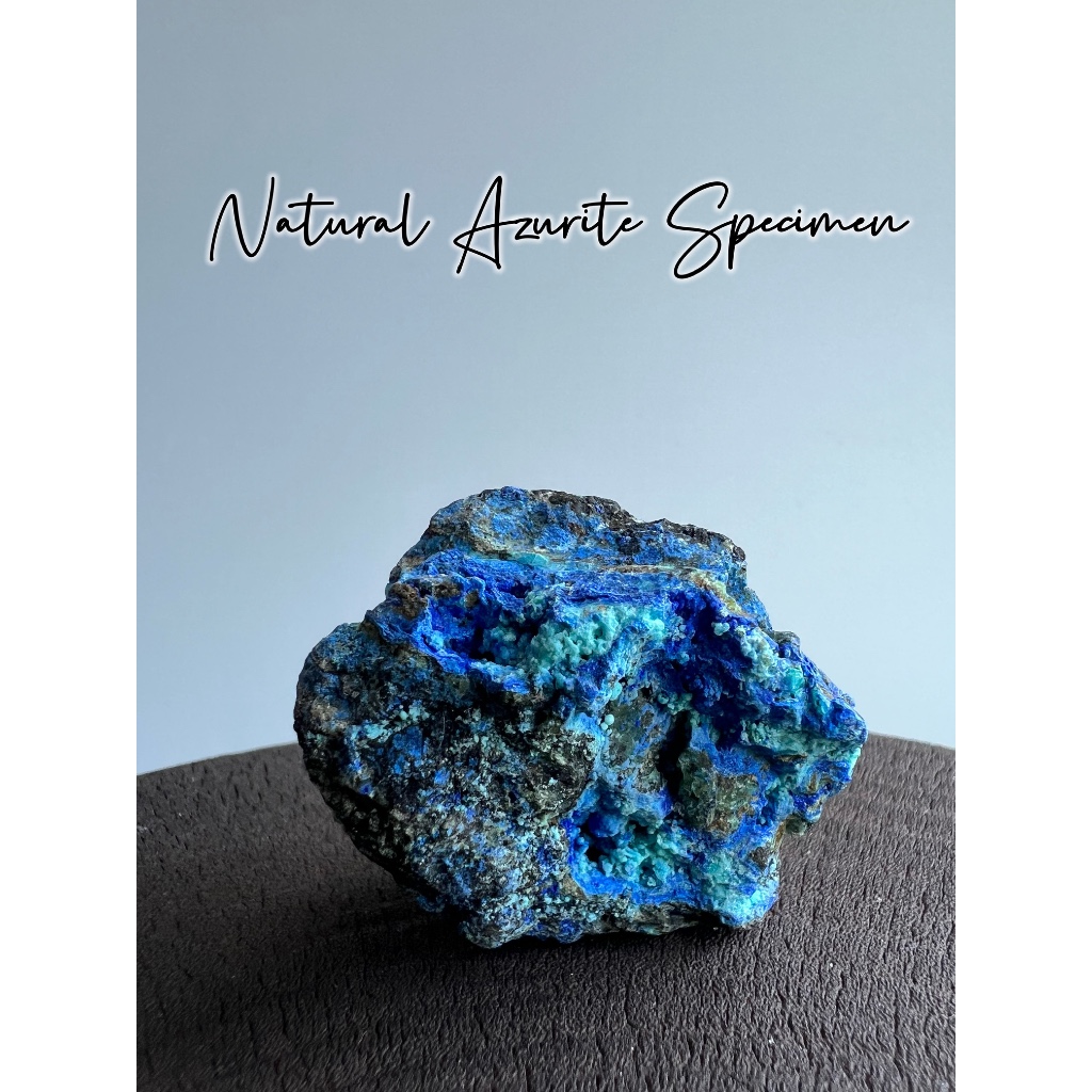 天然植物 天然标本 ตัวอย่าง Azurite ธรรมชาติ