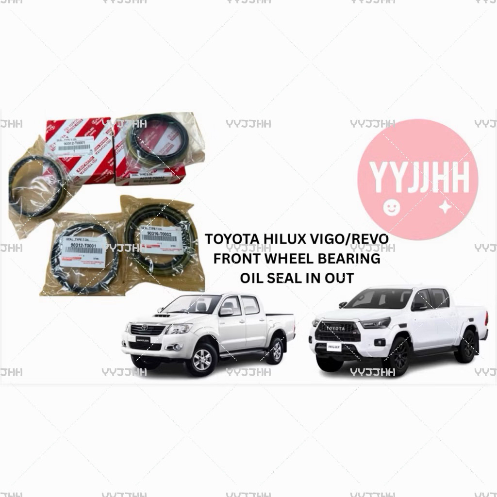 ตราประทับน้ํามันแบริ่งล้อด้านหน้า IN/OUT 90312-T0001/90316-T0002 /O RING 90301-T0017 สําหรับ TOYOTA 