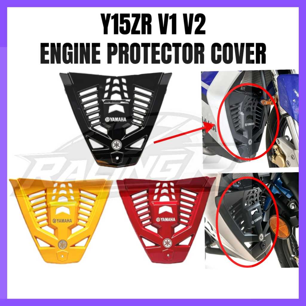 *Y15ZR V1 V2 LOWER COWLING ENGINE PROTECTOR COVER ACC สีดําสีแดงสีเหลืองรถจักรยานยนต์