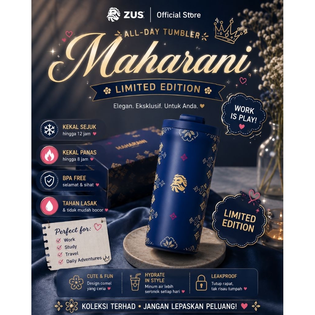 Zus Tumbler maharni limited edition พร้อม