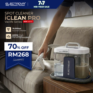 Electrova iClean Pro Spot Cleaner | Fabric&Upholstery Cleaner | 19KPa Suction | Self-Cleaning System