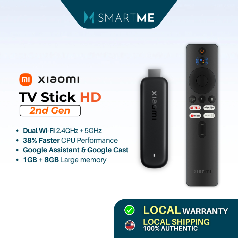 ใหม่ • Xiaomi TV Stick HD (2nd Gen) Google TV HDR10+ Dolby AudioTM และเสียง DTS:X