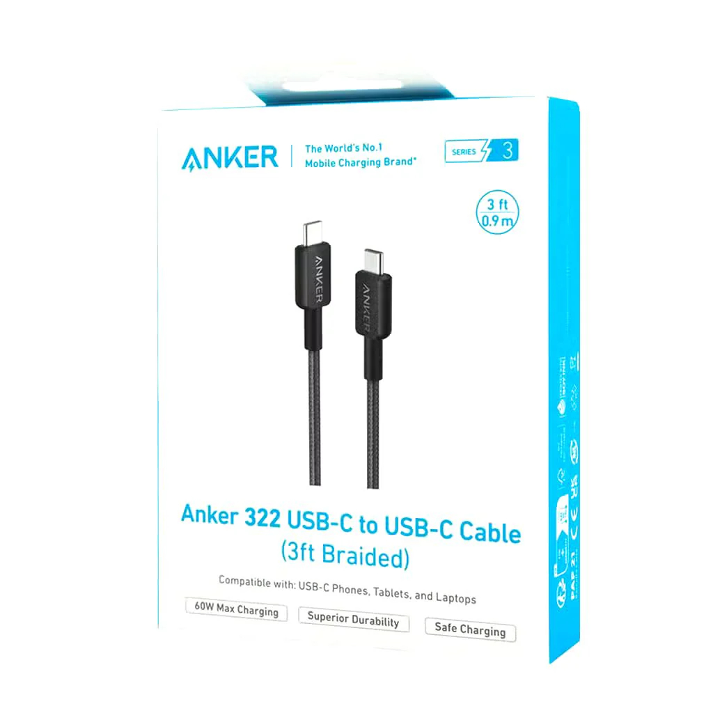 สาย ANKER 322 C2C, สาย USB-C ถึง USB-C