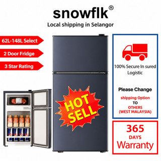 【ready stock】2-door refrigerator Snowflake Energy Conservation Mute freezer upright refrigerator mini fridge
