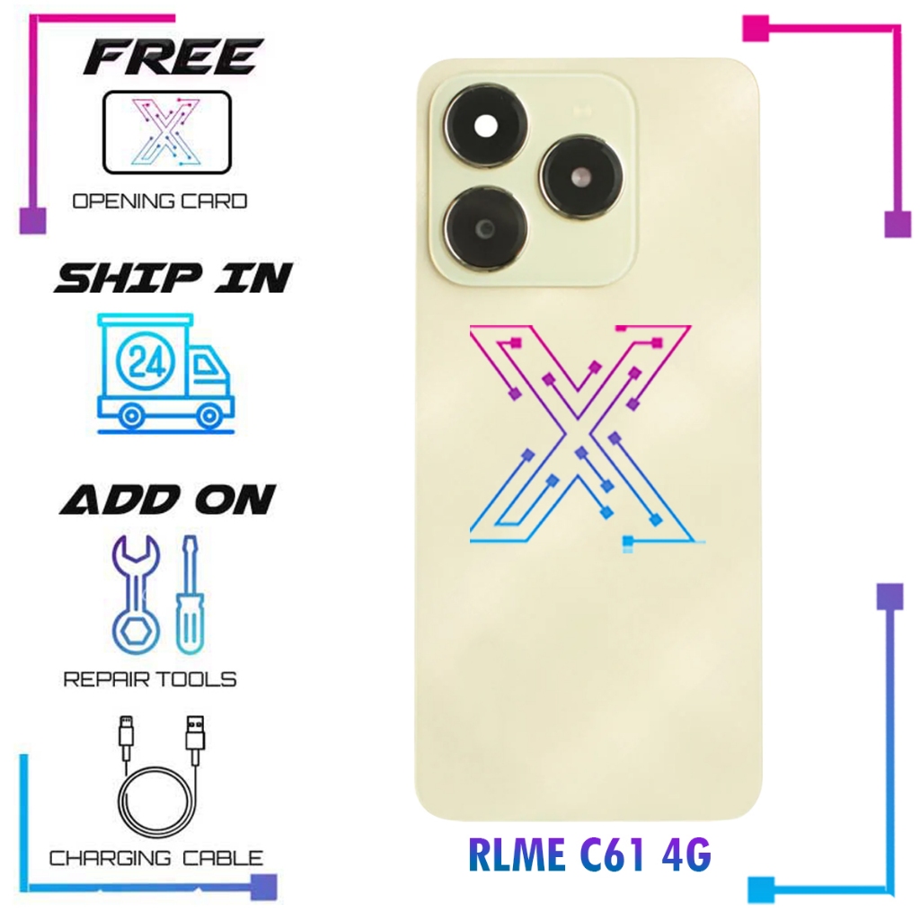 ฝาหลังสําหรับ REALME C61 4G RMX3930 - คุณภาพกระจกหลัง