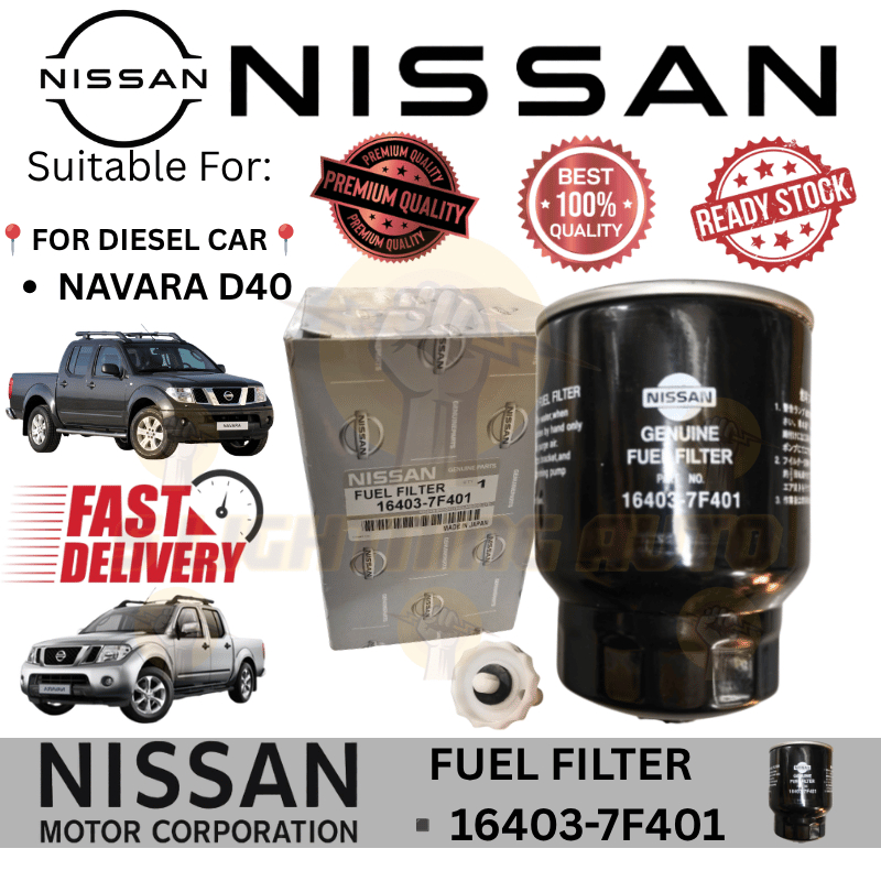 (16403-7F401) FUEL FILTER (DIESEL) NISSAN NAVARA D40 2004~ (16403-7F40A)